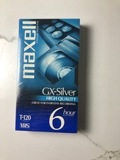 Maxell GX-Silver High Quality T-120 6 Hour Blank VHS Videocassette Tape New