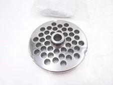 Edge #32-3/8" Grinder Plate with Hub 3/8" Holes fits on #32 Meat Grinders