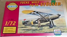 SMER 1 72 FUCKE FULF Fw 56 Stösser Model Airplane Kit  #0856 Open Box Complete