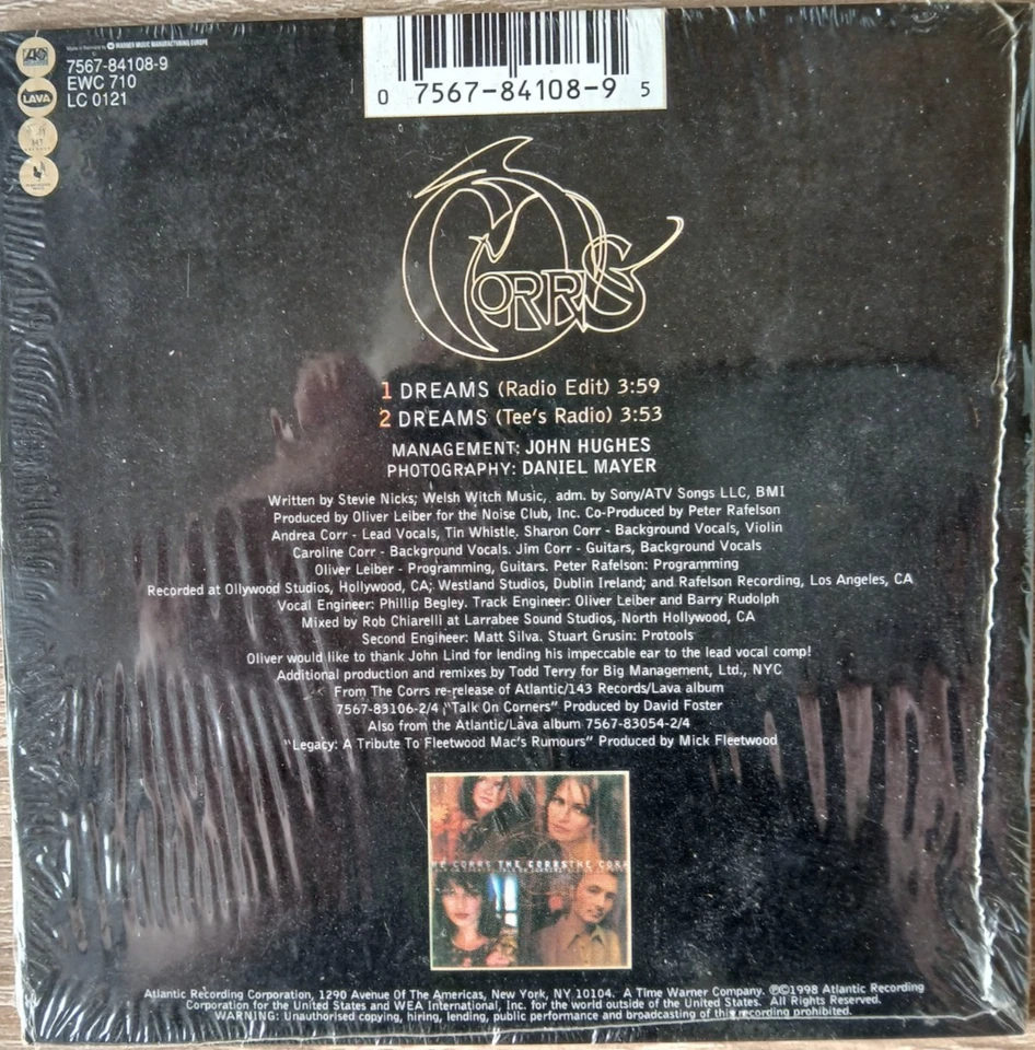 THE CORRS - DREAMS - Single-CD mit 2 Tracks / Atlantic Recording 1998 - Bild 2 von 2