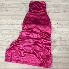 Lulus Radiant Stunner Hot Pink Strapless Bodycon Lace-up Maxi Dress Size S