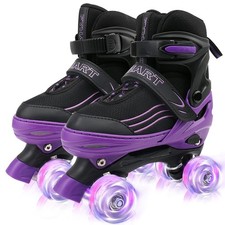 Roller Skates for Boys Girls , Adjustable 4 Sizes Roller Skates for Adult and...