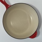 Vintage Le Creuset 24 Cerise Enameled Cast Iron Deep Skillet Saute Pan Cassadou — photo 4
