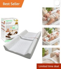 Safe and Easy-Clean Contoured Changing Pad   Essential for Parents, 32"L x 16"W