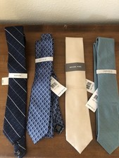 Lot Of 4 NWT Ties Alfani Perry Ellis Michael Kors MSRP  234