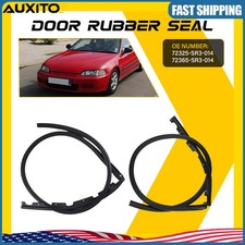 Rubber Front Door Sub Seal Lh Rh Pair 72365-sr3-014 For 1992-1995 Honda Civic