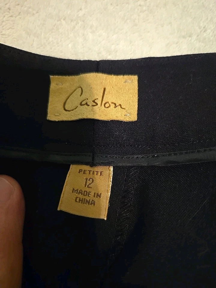 Pantalones de vestir Caslon de pierna recta. Mujer Talla 12 Petite Negro  Foto 4 de 4
