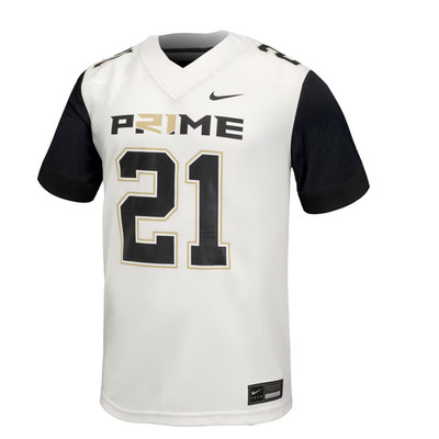 Nike  Men's LARGE Deion Sanders #21 Coach Prime Jersey 2.0 in White - $130