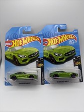 Lot Of 2 2018 Hot Wheels '15 Mercedes-AMG GT Green Nightburnerz 5/10