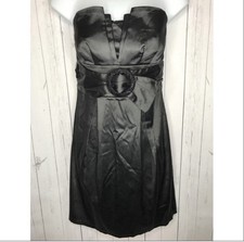Vintage Y2K Trixxi Black Strapless Dress Juniors Size 7 Party Cocktail
