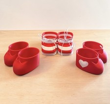 Shoes Set 16” Cabbage Patch Kid 3D Printed Valentine Heart Striped Shoe Set Of 3