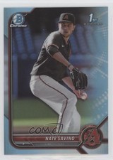 2022 Bowman Draft Chrome Sky Blue Refractor Nate Savino #BDC-163 0a8t