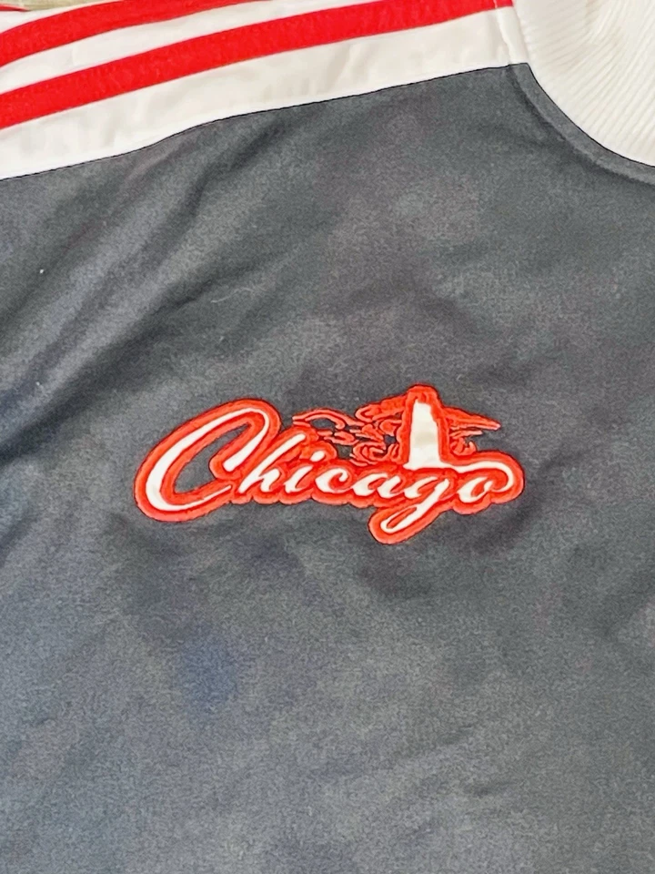 Редкая винтажная мужская спортивная куртка Adidas серии Original Cities на молнии Chicago XXL - Изображение 4 из 4