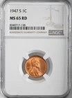 1947-S  1C LINCOLN WHEAT CENT "SAN FRANCISCO MINT" NGC MS65 RD (RED)#8340717-138