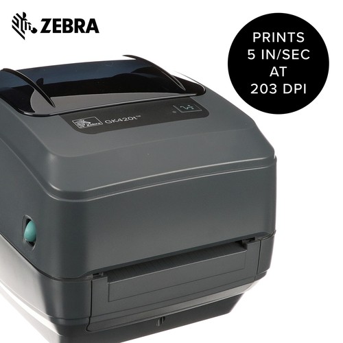 Zebra - GK420t Thermal Transfer Desktop Printer - GK42-102210-000 - Afbeelding 3 van 9