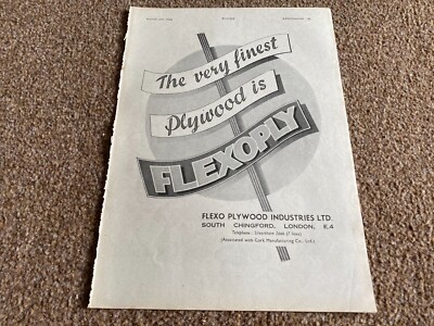 FABK17 WERBUNG 11X8 FLEXO SPERRHOLZ INDUSTRIES LTD SOUTH CHINGFORD