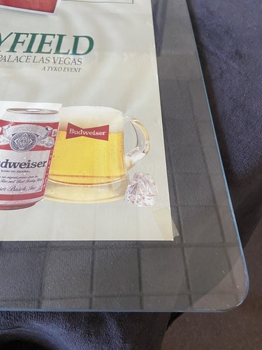 VTG 1991 Tyson VS Holyfield Budweiser Poster Postponed Fight Las Vegas - Picture 4 of 6