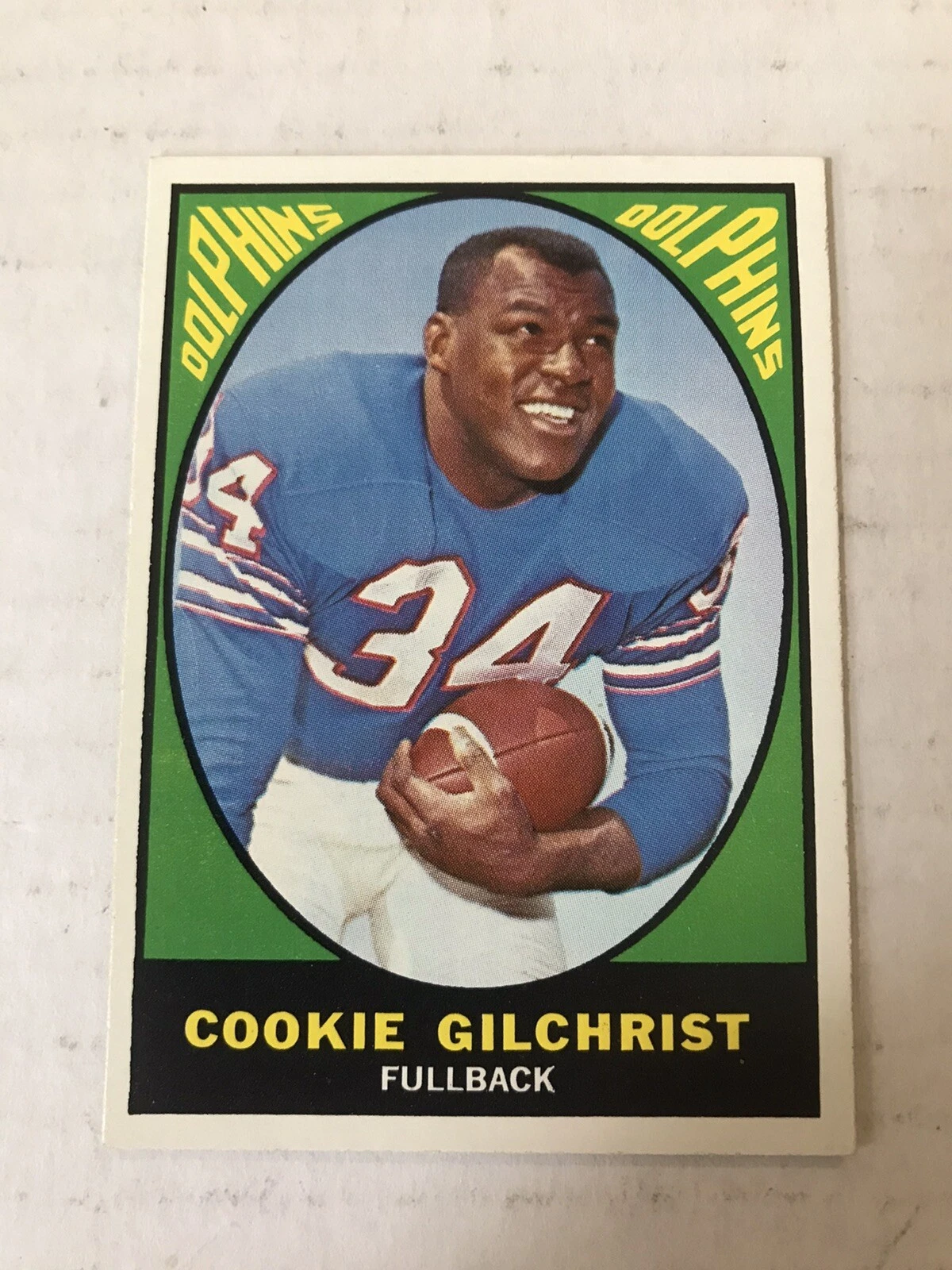 1967 Topps Football Card #74 Cookie Gilchrist-Miami Dolphins NM BEAUTY