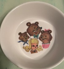Vtg Childrens Bowl Oneida Melamine Plastic Melmac Goldilocks Three Bears Child