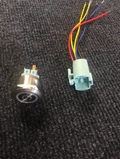 25mm 120V LED Momentary Button switch NC/NO with Connecting wire. Power Symbol