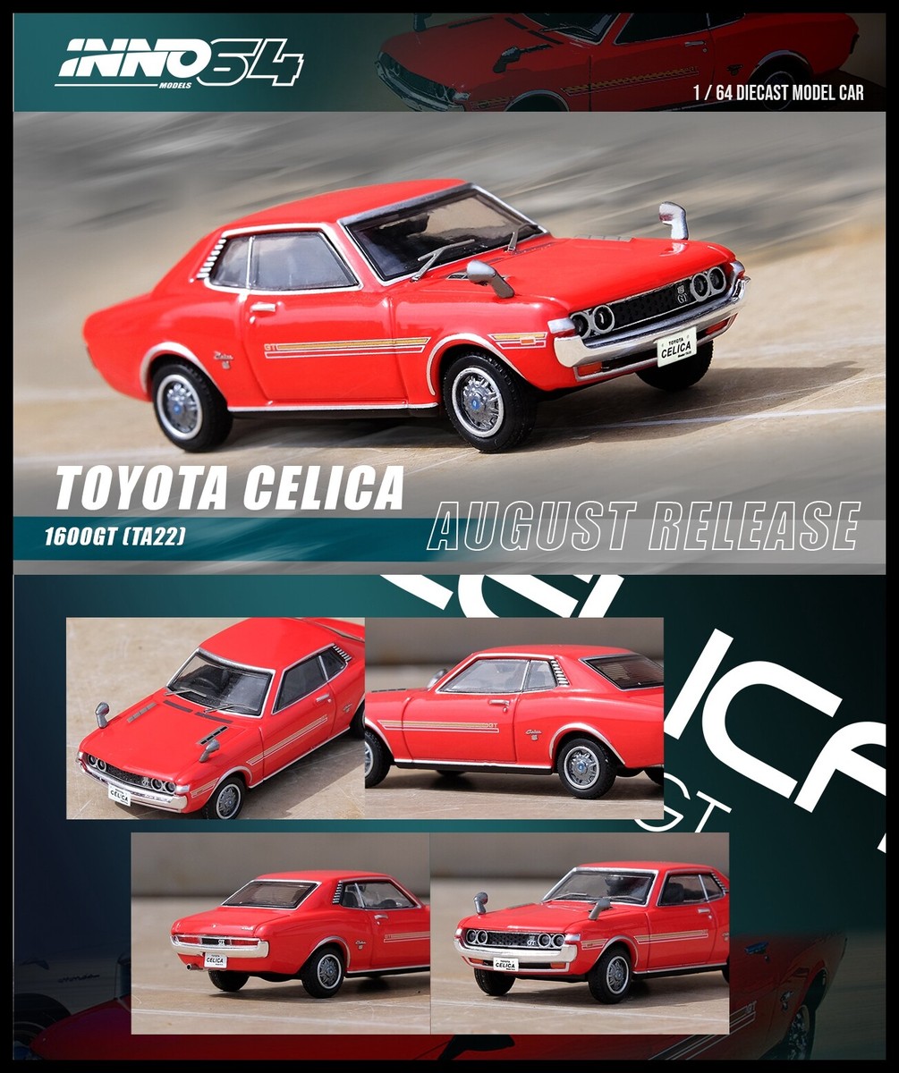 INNO64 1/64 Toyota Celica ( TA22 ) 1600GT Red New Diecast Car 1600