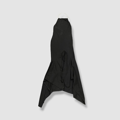 $2040 Alexandre Vauthier Women's Black Embellished Halter A-Line Dress Size 42