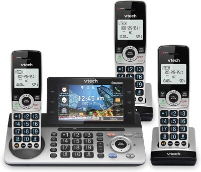 VTech Business Cordless Phone Answering Machine Call Block Bluetooth 3 Handsets