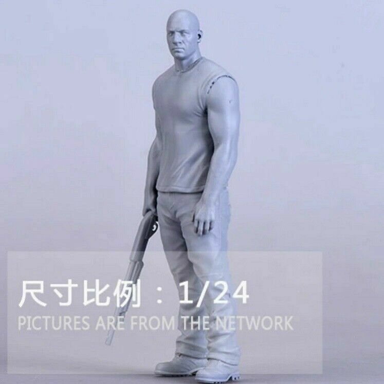 Unpainted 1/24 The Fast and the Furious Muscle Man Resin Figure Model Kit