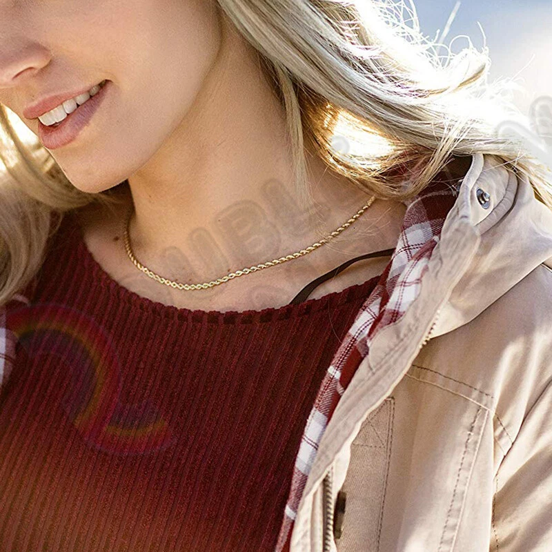 Baby Angel Cupid Stainless Steel w/Pearl Necklace Valentine's 3mm Rope Chain*P73 - Image 4 of 4