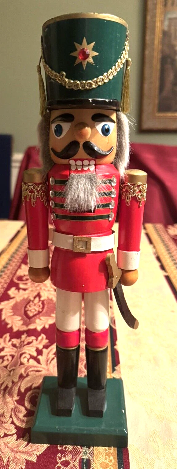 Marshall Fields' Wooden Nutcracker Vintage large size 14"