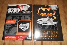 Metal Earth Star Wars Darth Vader TIE Fighter +Batman Batwing 3D Steel Model Kit