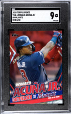 Ronald Acuna Jr 2020 Topps Update Highlights Red Parallel /10 SGC 9 TRA-6
