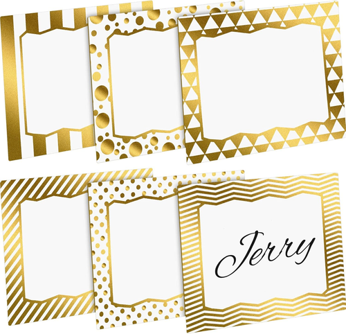 240 Pcs Gold Name Tags Self Adhesive Name Sticker Sticky Labels Gold Tags Sticke