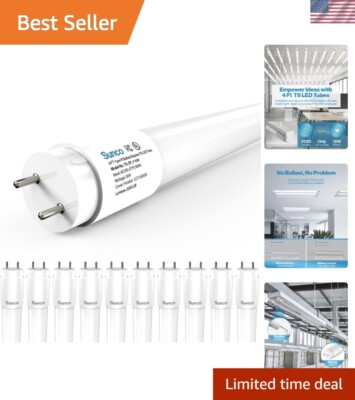 Commercial Grade Sunco 10-Pack T8 LED Tubes   18W, 2200 Lumens, 5000K Daylight