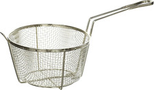Steel round Wire Fry Basket, 8-Inch, Medium, Nickel,Silver