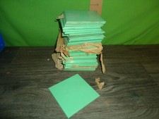 vintage NOS new old stock NEVER USED plastic tile lot green