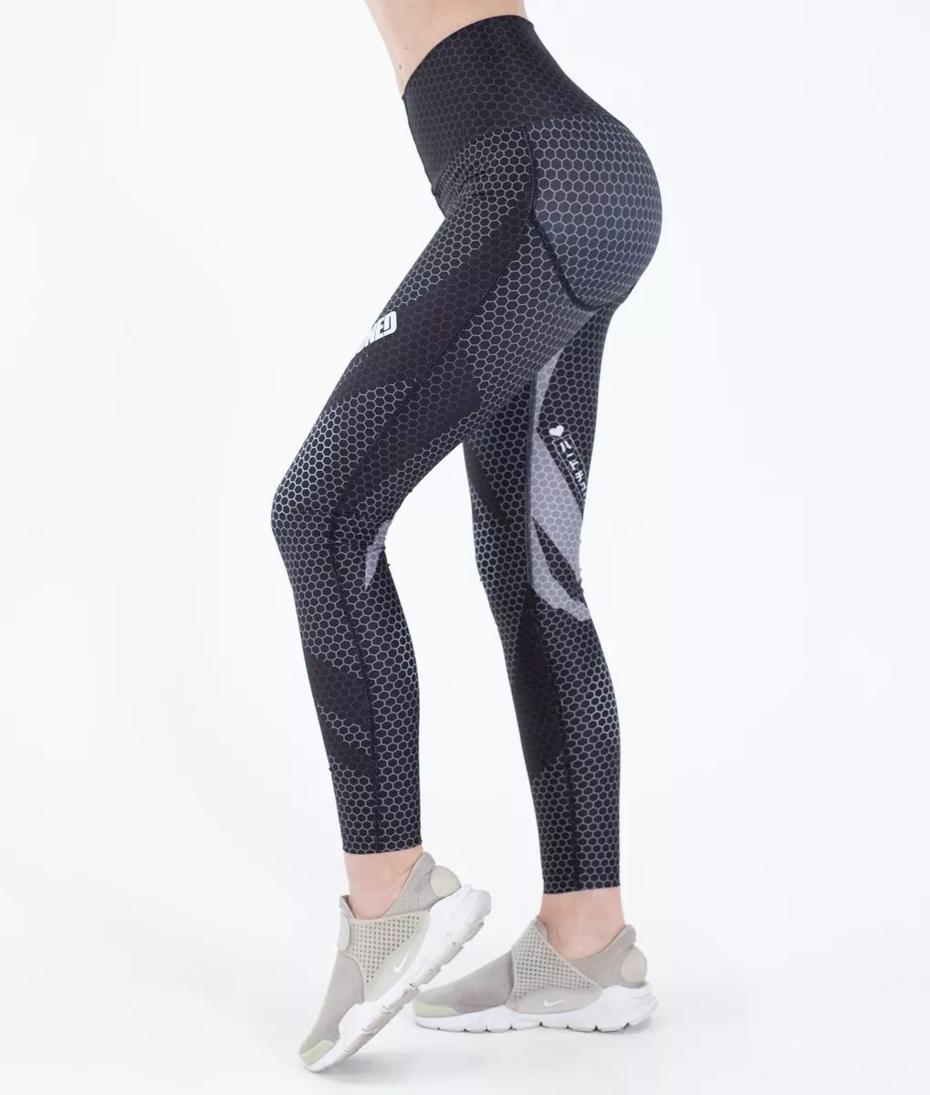 Hex Contour Black Shaping Form Fitted High Waisted Activewear Gym