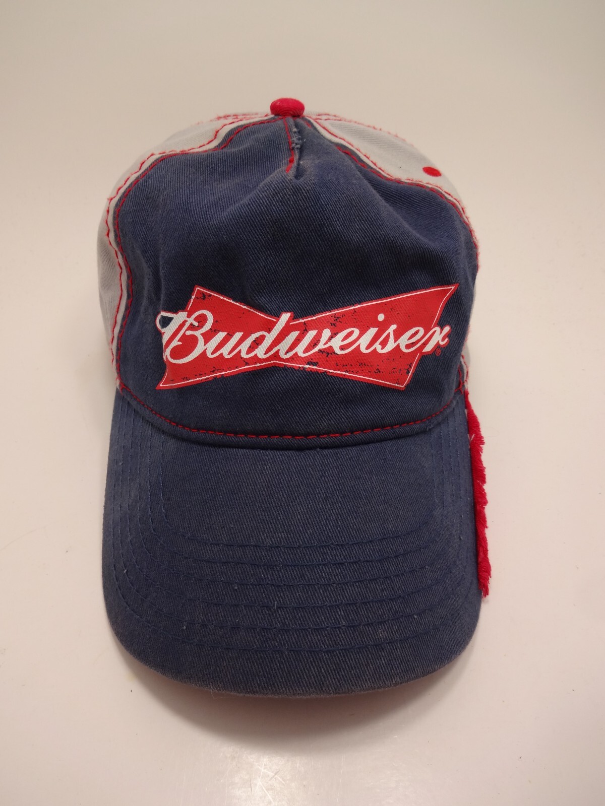 Budweiser Hat Cap Adjustable Strapback Red White … - image 1