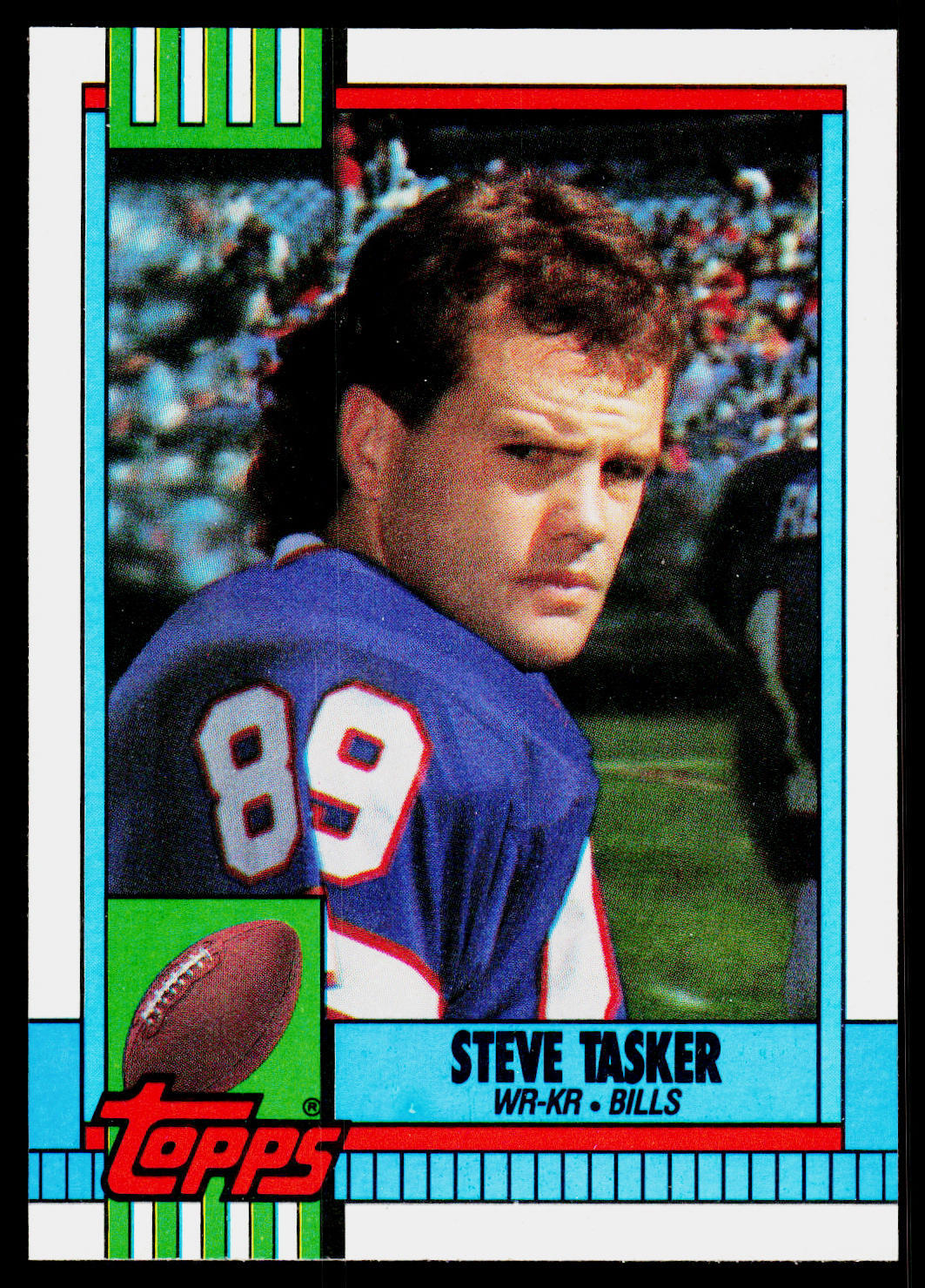 Steve Tasker, 1990 Topps, #202, Buffalo Bills, RC