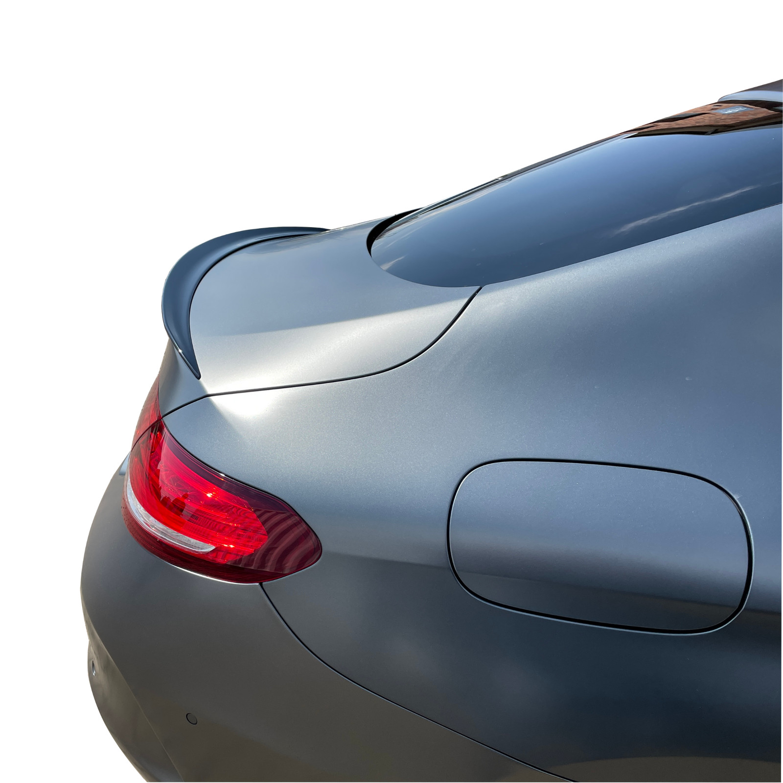 For Mercedes C-Class C205 Coupe Abrisskante Heckspoiler Black Painted