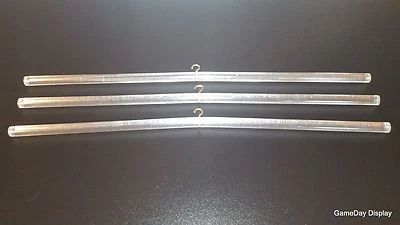 GAMEDAY DISPLAY Jersey Hanger for Display Case Clear Acrylic Rod with Hook Lot of 3