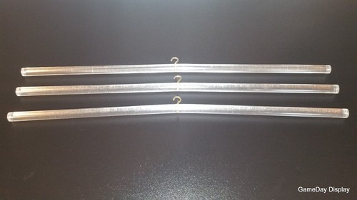 Jersey Hanger for Display Case Clear Acrylic Rod with Hook Lot of 3 - Picture 1 of 3