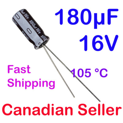 2/4/8/10 pcs 180uF 16V 6.3x15mm 105°C Nichicon PW Low lmpedance High Reliability