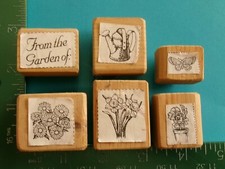 FROM THE GARDEN OF FLOWERS WATERING CAN BUTTERFLY Rubber Stamps