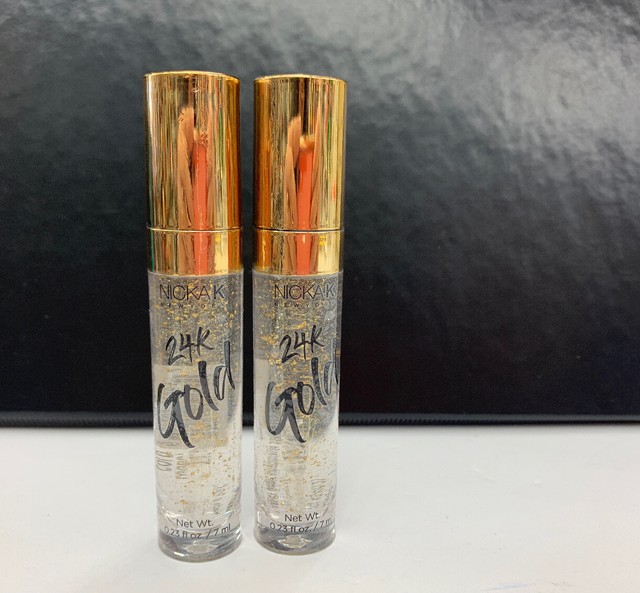 2 PCS NK LIP GLOSS 24 K GOLD BUY 2 PACK GET 1 PACK FREE!!!! eBay