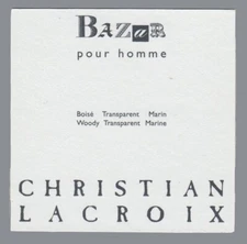 Advertising card - advertising card - Bazaar Christian Lacroix double sided