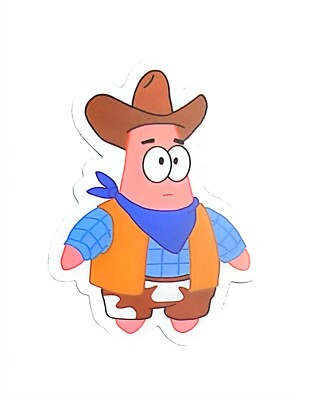 SpongeBob SquarePants Patrick Sandy Anime Manga Cartoon Water Resistant Sticker