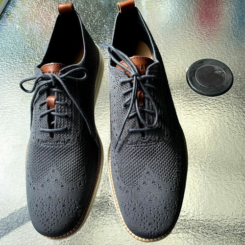 Cole Haan gray leather/perforated mesh 