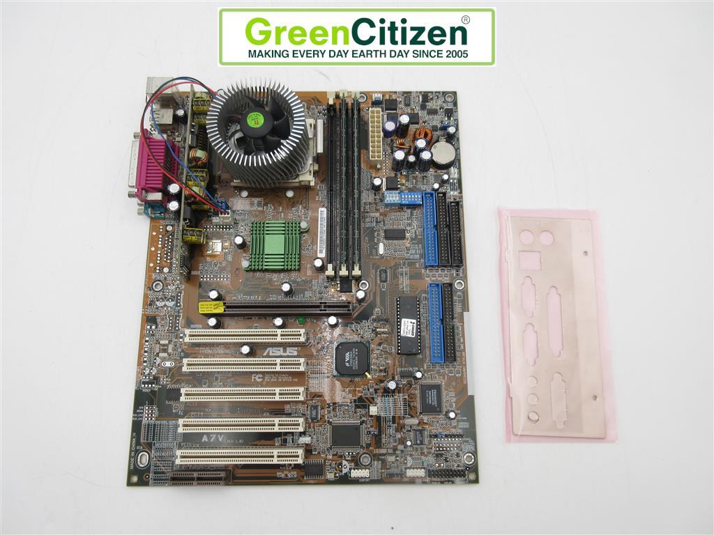 ASUS A7V Vintage Motherboard Combo with AMD Duron 800MHz and 256MB RAM-image
