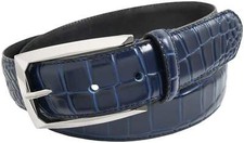 Stacy Adams SA501 Leather Belt Navy Blue